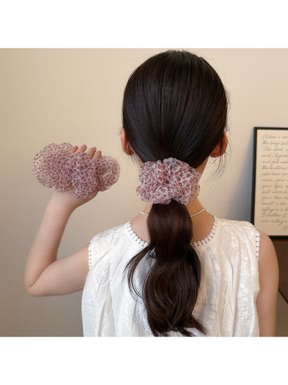 Gifty - Floral Print Ruffled Organza Look Scrunchie