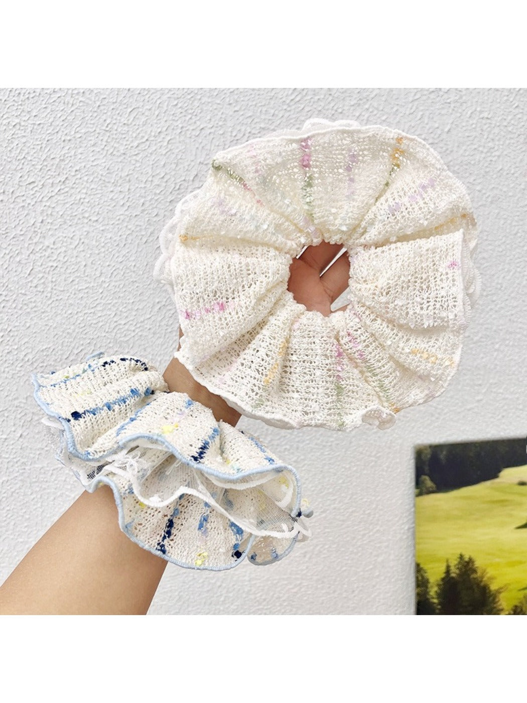 Gifty - Elegant Striped Fabric Scrunchie