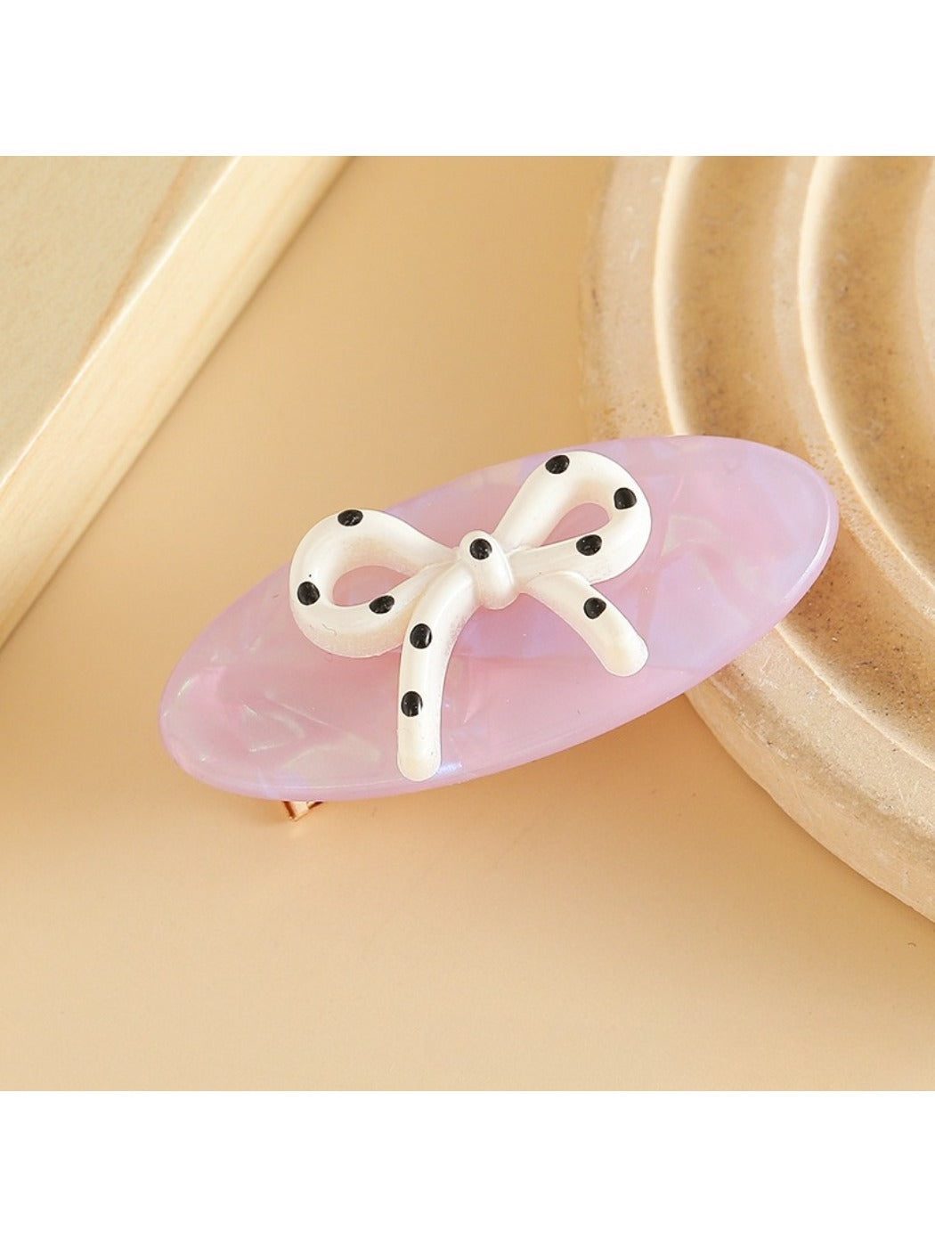 Beau - Elegant Oval Bow Hair Clip