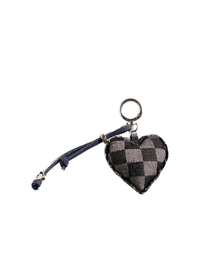 Keypus - Cartoon Denim Heart-shaped Keychain
