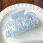 Top view of Beau gradient blue claw clip with smooth rounded design