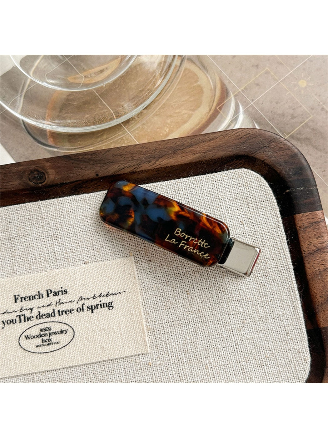 Beau - Rectangular Acetate Duckbill Geometric Hair Clip