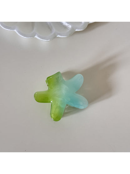 Beau - Glossy Gradient Starfish and Flower Claw Clip