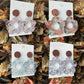 Earedge - Printed Daisy Patchwork Earrings