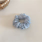 Gifty - Textured Daisy Pattern Polyester Scrunchie