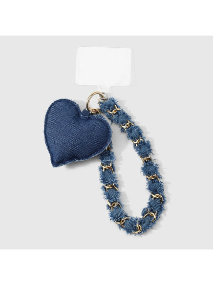 Keypus - Y2K Heart Chain Detail Polyester Keychain
