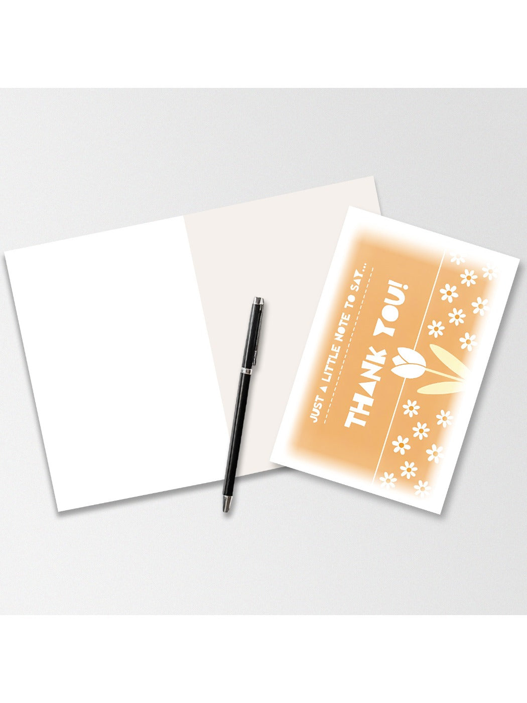 Carduria - Floral Pattern Thank You Greeting Card