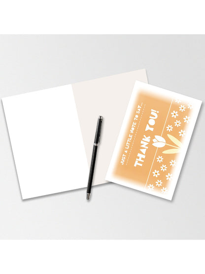 Carduria - Floral Pattern Thank You Greeting Card