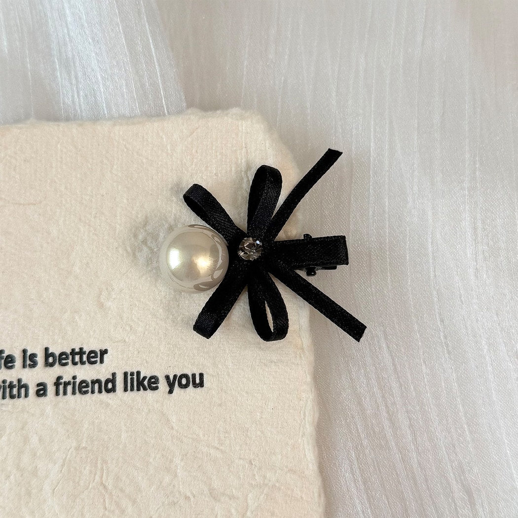 Beau - Decorative Ribbon Bow Side Barrette