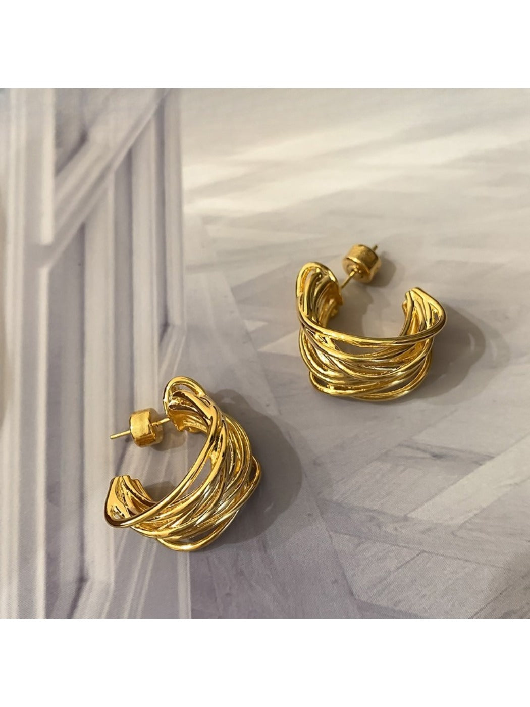 Earedge - Vintage C Hoop Earrings