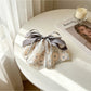 Beau - Lace Embroidered Ribbon Bow Hair Clip