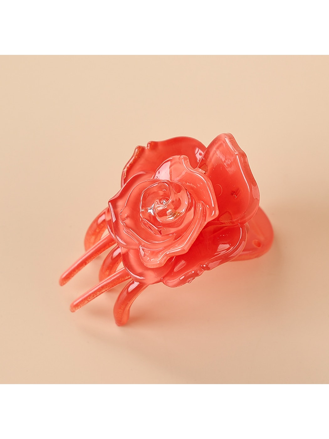 Beau - Rose Shape Plastic Hair Clip