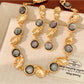 Nozari - Retro Round Link Necklace And Earrings