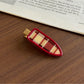 Beau - Plaid Acetate Alloy Side Bangs Hair Clip