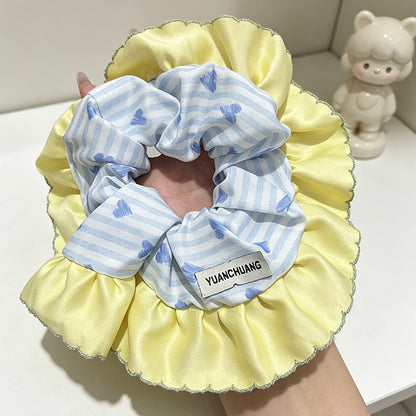 Gifty - Colorblock Polyester Ruffle Edge Scrunchie