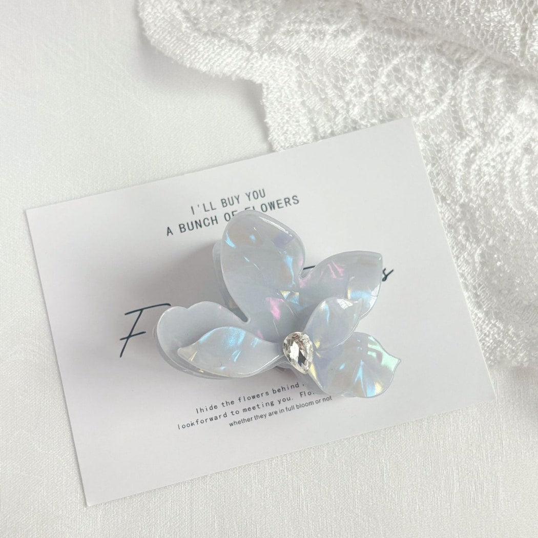 Beau - Iridescent Floral Acetate Claw Clip
