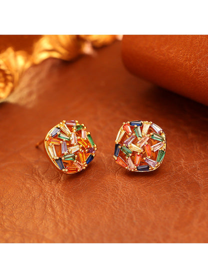 Earedge - Colorful Openwork Geometric Pendant Necklace