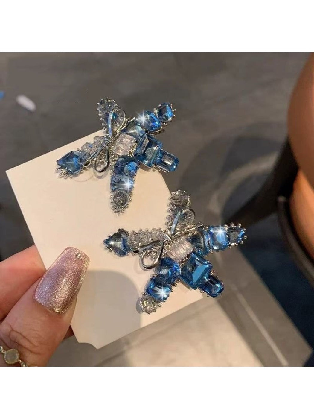 Beau - Blue Star Bow Hair Clip