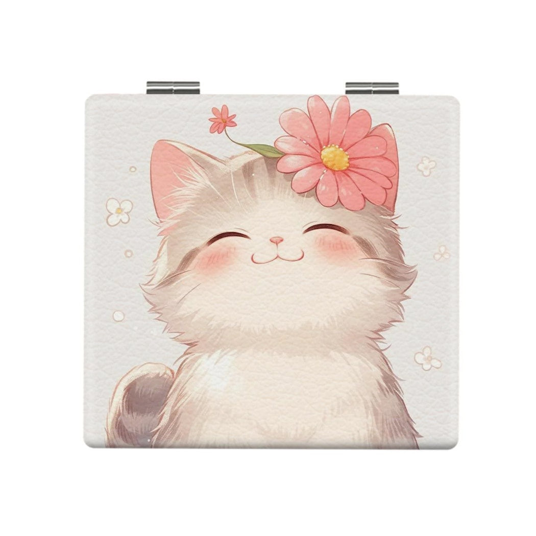 Mirroray - Cute Cartoon Cat Folding Compact Makeup Mirror