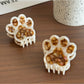 Beau - Acetate Cat Paw Pattern Hair Claw Clip