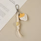 Keypus - Strawberry Beaded PU Bag Charm Keychain