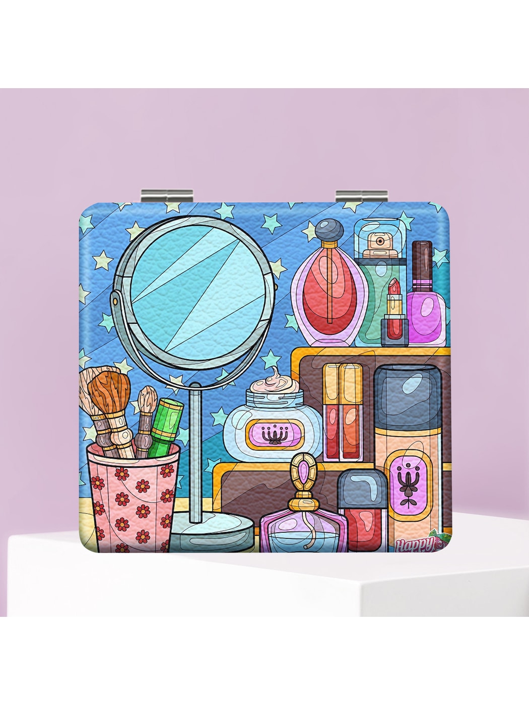 Mirroray - Cartoon Print Folding Makeup Mirror