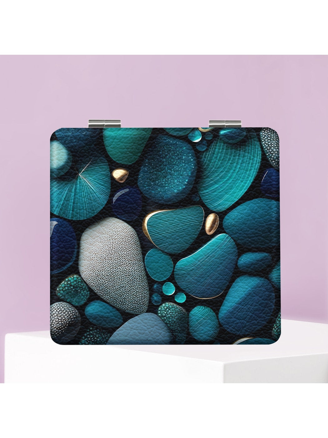 Mirroray - Pebble Pattern Folding Makeup Mirror