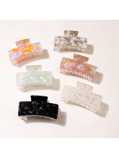 Beau - Iridescent Textured Square Claw Hair Clip