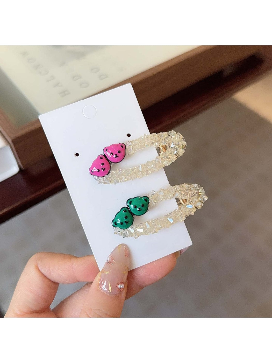 Beau - Shiny Bear Design Hair Clip