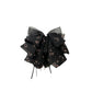 Beau - Layered Bow Floral Pattern Ponytail Claw Clip