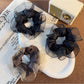 Gifty - Ruffle Mesh Fabric Bow Detail Scrunchie