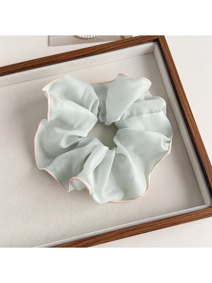 Gifty - Polyester Contrast Trim Oversized Scrunchie