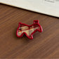 Beau - Plaid Acetate Alloy Side Bangs Hair Clip
