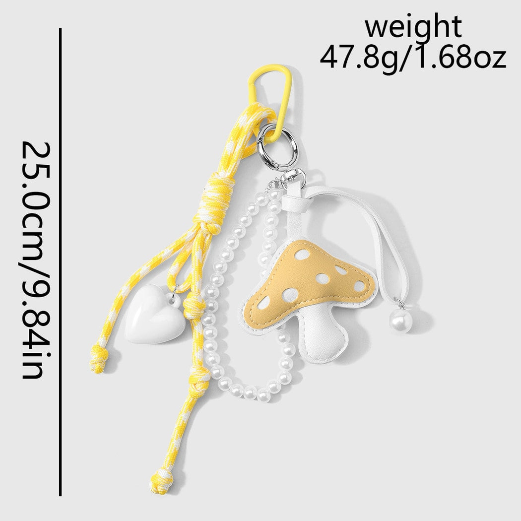 Keypus - Fresh Decorative Mushroom Heart Keychain