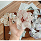 Gifty - Floral Bow Polyester Fabric Flower Scrunchie