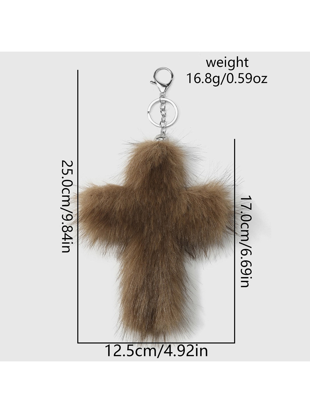Keypus - Y2K Plush Cross Shape Bag Charm Keychain