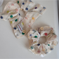 Gifty - Dotted Ruffled Polyester Scrunchie