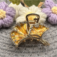Beau - Floral Leaf Accent Alloy Claw Hair Clip