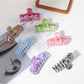 Beau - Marble Swirl Flat Plastic Hair Claw Clip