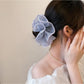 Gifty - Ruffled Polka Dot Polyester Mesh Hair Scrunchie