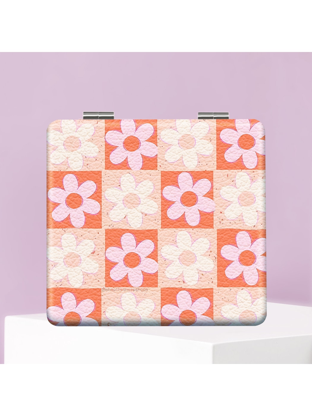 Mirroray - Floral Print Folding Glass Makeup Mirror