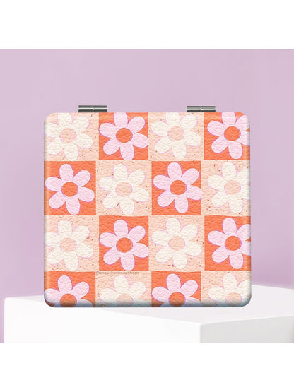 Mirroray - Floral Print Folding Glass Makeup Mirror