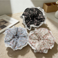 Gifty - Sweet Floral Print Lace Trim Scrunchie
