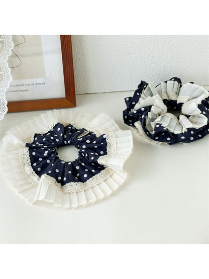 Gifty - Polka Dot Lace Scrunchie Hair Ban