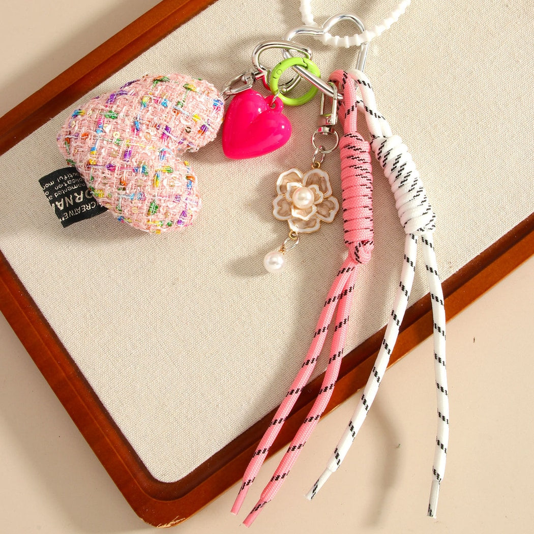 Keypus - Heart Pattern Rope Keychain Bag Charm