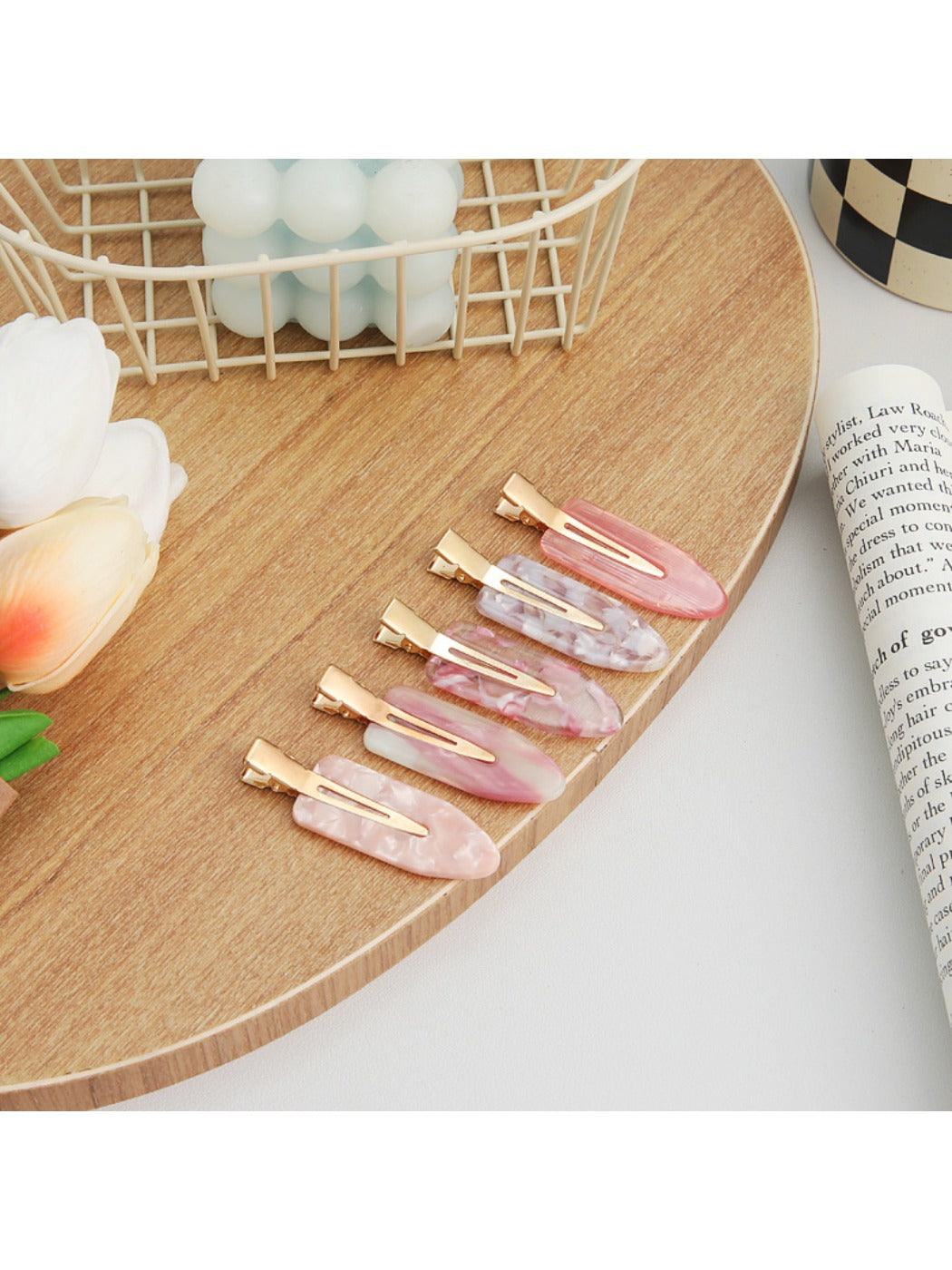 Beau - Elegant Pink Straight Hair Clip