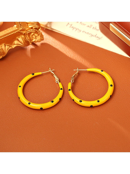 Earedge - Retro Colorful Polka Dot Earrings