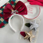 Gifty - Christmas Bow Plush Trim Hair Accessories