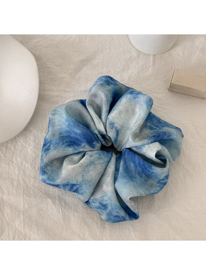 Gifty - Round Blue Gradient Polyester Hair Tie Scrunchie