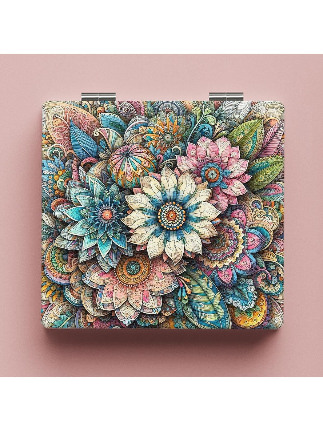 Mirroray - Colorful Floral Print Folding Mirror